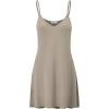 imageLock and Love Womens V Neck Spaghetti Strap Cami Tunic Short Slip Dress  Made in USAWdr1090taupe