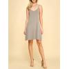 imageLock and Love Womens V Neck Spaghetti Strap Cami Tunic Short Slip Dress  Made in USAWdr1090taupe