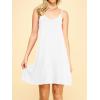 imageLock and Love Womens V Neck Spaghetti Strap Cami Tunic Short Slip Dress  Made in USAWdr1090white