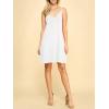 imageLock and Love Womens V Neck Spaghetti Strap Cami Tunic Short Slip Dress  Made in USAWdr1090white