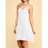 imageLock and Love Womens V Neck Spaghetti Strap Cami Tunic Short Slip Dress  Made in USAWdr1090white