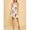 imageLock and Love Womens V Neck Spaghetti Strap Cami Tunic Short Slip Dress  Made in USAWdr1090whitefloral