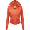 imageLock and Love LL Womens Casual Inner Fleece Bomber Jacket with Removable Hoodie