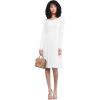 imageLock and Love LL Womens Comfy Casual Short Sleeve Flowy Dresses Loose Plain Dress with PocketsWdr2305white
