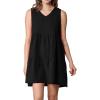 imageLock and Love Womens Summer Tunic Dress V Neck Casual Loose Flowy Swing Shift DressWdr2357black