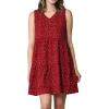 imageLock and Love Womens Summer Tunic Dress V Neck Casual Loose Flowy Swing Shift DressWdr2357winepolka