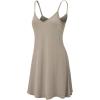imageLock and Love Womens V Neck Spaghetti Strap Cami Tunic Short Slip Dress  Made in USAWdr1090taupe