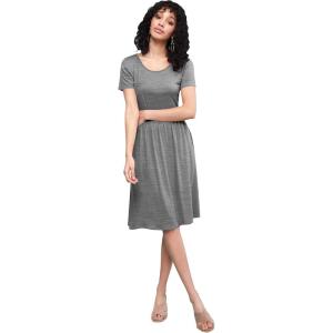 imageLock and Love LL Womens Comfy Casual Short Sleeve Flowy Dresses Loose Plain Dress with PocketsWdr2304hdg