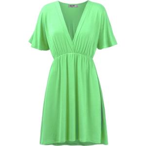 imageLock and Love Womens Short Sleeve Kimono Style Deep V Neck Casual Summer Dress S3XL Plus SizeWdr1338mint
