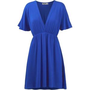 imageLock and Love Womens Short Sleeve Kimono Style Deep V Neck Casual Summer Dress S3XL Plus SizeWdr1338royalbrite