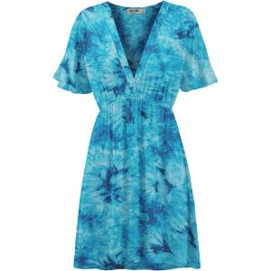 imageLock and Love Womens Short Sleeve Kimono Style Deep V Neck Casual Summer Dress S3XL Plus SizeWdr2386teal
