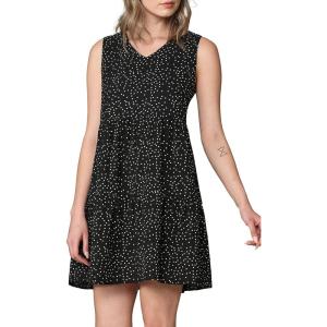 imageLock and Love Womens Summer Tunic Dress V Neck Casual Loose Flowy Swing Shift DressWdr2357blackpolka