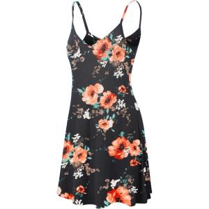 imageLock and Love Womens V Neck Spaghetti Strap Cami Tunic Short Slip Dress  Made in USAWdr1090blackfloral