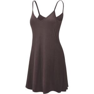 imageLock and Love Womens V Neck Spaghetti Strap Cami Tunic Short Slip Dress  Made in USAWdr1090brown