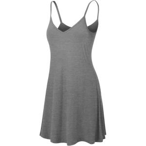 imageLock and Love Womens V Neck Spaghetti Strap Cami Tunic Short Slip Dress  Made in USAWdr1090hdg