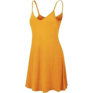 imageLock and Love Womens V Neck Spaghetti Strap Cami Tunic Short Slip Dress  Made in USAWdr1090mustard