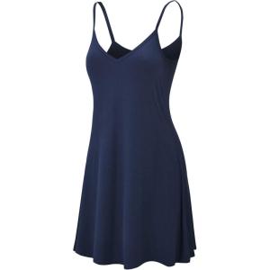 imageLock and Love Womens V Neck Spaghetti Strap Cami Tunic Short Slip Dress  Made in USAWdr1090navy