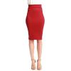 imageLL Womens Scuba Midi Skirt  Made in USAWb700red