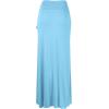 imageLL Womens Wrapped High Low Ruffle Maxi Skirt  Made in USAWb1356aqua