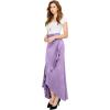 imageLL Womens Wrapped High Low Ruffle Maxi Skirt  Made in USAWb1356lilac