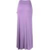 imageLL Womens Wrapped High Low Ruffle Maxi Skirt  Made in USAWb1356lilac
