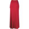 imageLL Womens Wrapped High Low Ruffle Maxi Skirt  Made in USAWb1356red