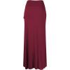 imageLL Womens Wrapped High Low Ruffle Maxi Skirt  Made in USAWb1356wine