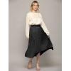 imageLock and Love Womens High Waist Polka Dot Pleated Midi Swing Skirt with PocketsWb2383blackpolka