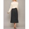 imageLock and Love Womens High Waist Polka Dot Pleated Midi Swing Skirt with PocketsWb2383blackpolka