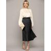imageLock and Love Womens High Waist Polka Dot Pleated Midi Swing Skirt with PocketsWb2383blackpolka