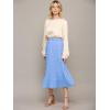 imageLock and Love Womens High Waist Polka Dot Pleated Midi Swing Skirt with PocketsWb2383bluepolka