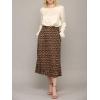 imageLock and Love Womens High Waist Polka Dot Pleated Midi Swing Skirt with PocketsWb2383brownblack