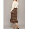 imageLock and Love Womens High Waist Polka Dot Pleated Midi Swing Skirt with PocketsWb2383brownblack