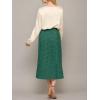 imageLock and Love Womens High Waist Polka Dot Pleated Midi Swing Skirt with PocketsWb2383greenpolka