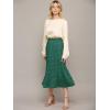 imageLock and Love Womens High Waist Polka Dot Pleated Midi Swing Skirt with PocketsWb2383greenpolka