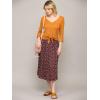 imageLock and Love Womens High Waist Polka Dot Pleated Midi Swing Skirt with PocketsWb2383magentayellow