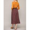 imageLock and Love Womens High Waist Polka Dot Pleated Midi Swing Skirt with PocketsWb2383magentayellow