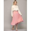 imageLock and Love Womens High Waist Polka Dot Pleated Midi Swing Skirt with PocketsWb2383mauvepolka