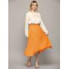 imageLock and Love Womens High Waist Polka Dot Pleated Midi Swing Skirt with PocketsWb2383mustardpolka