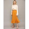imageLock and Love Womens High Waist Polka Dot Pleated Midi Swing Skirt with PocketsWb2383mustardpolka