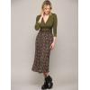 imageLock and Love Womens High Waist Polka Dot Pleated Midi Swing Skirt with PocketsWb2383navyorange