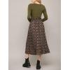 imageLock and Love Womens High Waist Polka Dot Pleated Midi Swing Skirt with PocketsWb2383navyorange