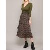 imageLock and Love Womens High Waist Polka Dot Pleated Midi Swing Skirt with PocketsWb2383navyorange