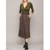 imageLock and Love Womens High Waist Polka Dot Pleated Midi Swing Skirt with PocketsWb2383navyorange