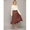 imageLock and Love Womens High Waist Polka Dot Pleated Midi Swing Skirt with PocketsWb2383rustpolka