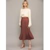 imageLock and Love Womens High Waist Polka Dot Pleated Midi Swing Skirt with PocketsWb2383rustpolka