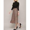 imageLock and Love Womens High Waist Polka Dot Pleated Midi Swing Skirt with PocketsWb2383tanblack