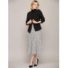 imageLock and Love Womens High Waist Polka Dot Pleated Midi Swing Skirt with PocketsWb2383whiteblack