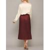imageLock and Love Womens High Waist Polka Dot Pleated Midi Swing Skirt with PocketsWb2383winepolka