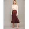 imageLock and Love Womens High Waist Polka Dot Pleated Midi Swing Skirt with PocketsWb2383winepolka